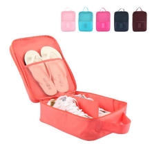 Double Layer Waterproof Polyester Storage Portable Traveling Tote Shoe Bags with Zipper